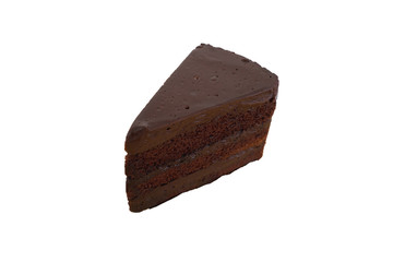 chocolate cake with isolate.