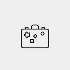 Travel suitcase Vector Icon