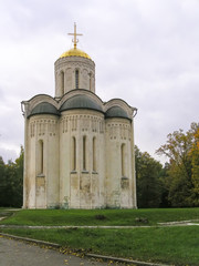 Fototapeta na wymiar Dmitrievsky Cathedral in Vladimir - UNESCO World Heritage Site. A Golden Ring travel.