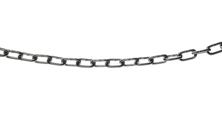 metal chain isolated on white background, clipping path