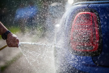 Washing a car