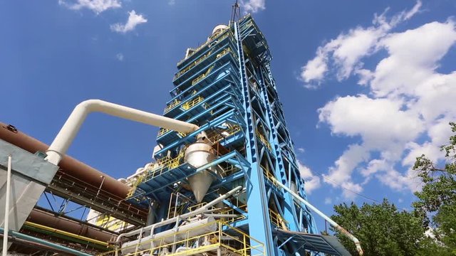 Gas suspension calciner for production of alumina, time lapse