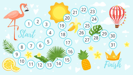 summer board game template