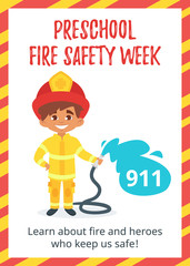 preschool fire safety week poster