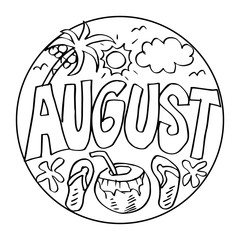  August Coloring Pages for Kids