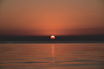 Sonnenaufgang vor Insel Usedom