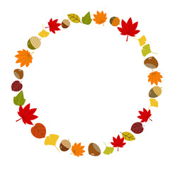 秋の紅葉フレーム