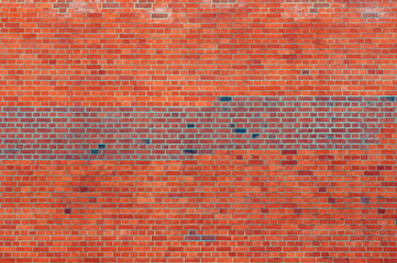 Red brick wall as a background (texture)