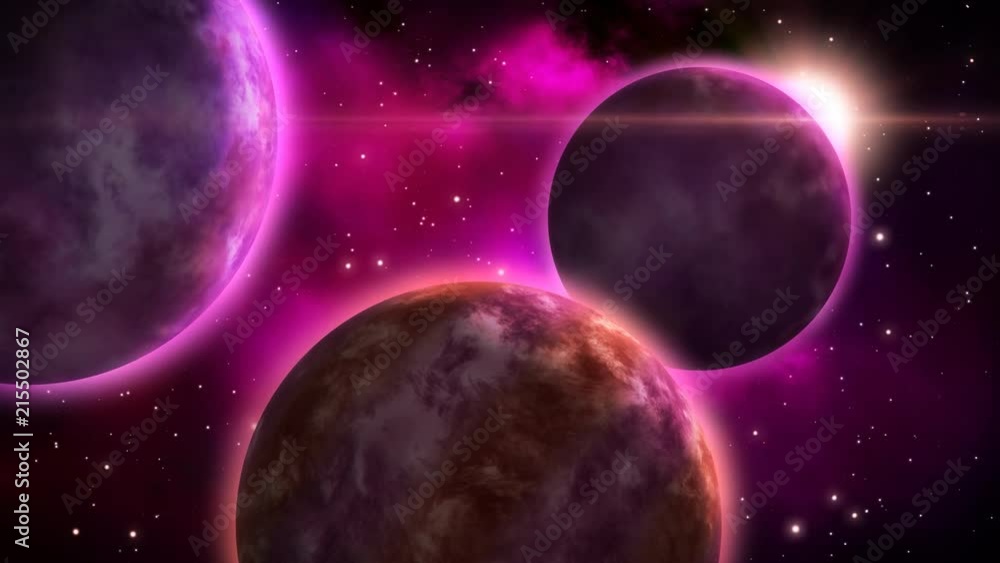 Canvas Prints space planets. loop.