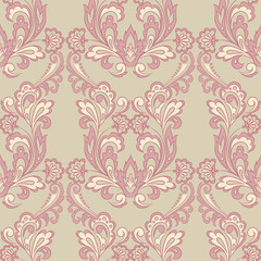 Fototapeta na wymiar Seamless floral vintage background. Vector background for textile design. Wallpaper, background, baroque pattern