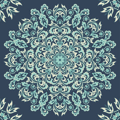 mandala ornament seamless vector pattern