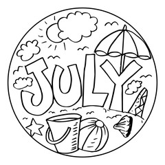  July Coloring Pages for Kids