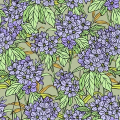 Zelfklevend Fotobehang Floral seamless pattern. Flower background. Flourish ornamental summer wallpaper with flowers hydrangea. © polina21