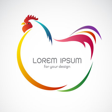 Vector of a hen design on white background. Farm Animals. Easy editable layered vector illustration.