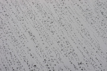 Water drops on window glass
