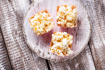 Popcorn in red polka dot pack 