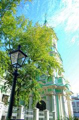 bell tower of the Orthodox Church in Moscow