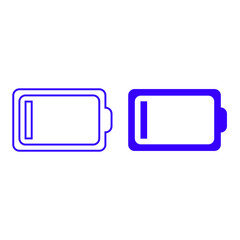Battery empty vector icon isolated on background. Trendy sweet symbol. Logo illustration