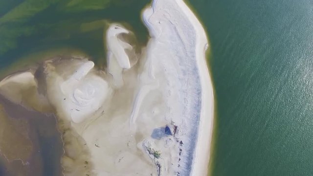 Aerial view of Mangue Seco Beash, Jandaira, Bahia, Brazil