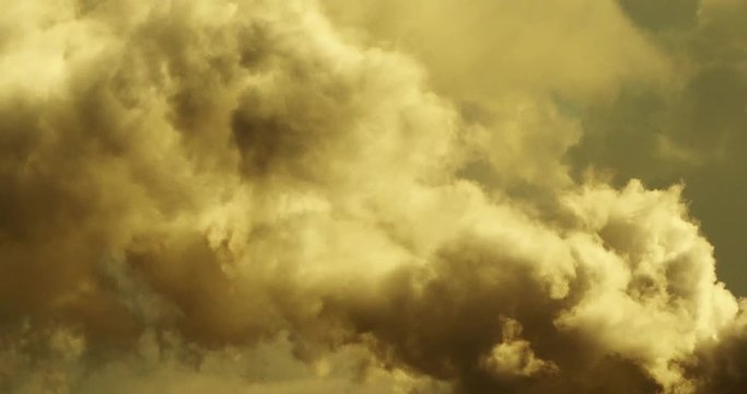 Smokestack of Sugar Refinery with Water Vapour, Near Caen in Normandy, Real Time 4K
