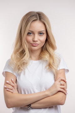 sexy woman with bitchy face. successful cleer businesswoman
