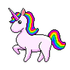 Pixel cute unicorn isolated vector © La Gorda