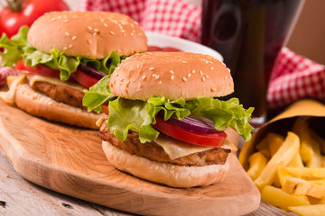 Hamburgers. 