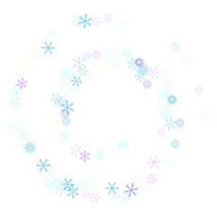 Falling down snow confetti, snowflake vector border. Festive winter, Christmas, New Year sale background. Cold weather, winter storm, scatter texture. Hipster snowfall falling snowflakes cool confetti