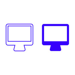 Monitor vector icon isolated on background. Trendy sweet symbol. Logo illustration