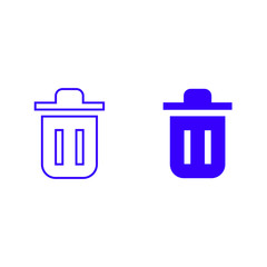 Trash vector icon isolated on background. Trendy sweet symbol. Logo illustration