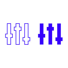 Settings lever vector icon isolated on background. Trendy sweet symbol. Logo illustration