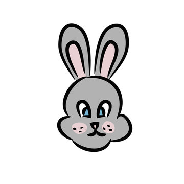 cartoon sketch of a rabbit