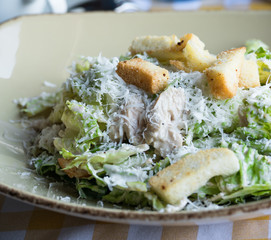 chicken salad for lunch, by professional chef in Italian restaurant