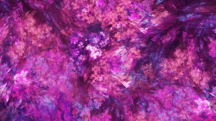 Fototapeta premium Abstract painted texture. Chaotic purple and blue strokes. Fractal background. Fantasy digital art. 3D rendering.