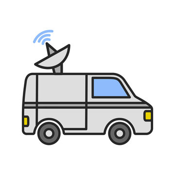 recommend clip art: News van color icon