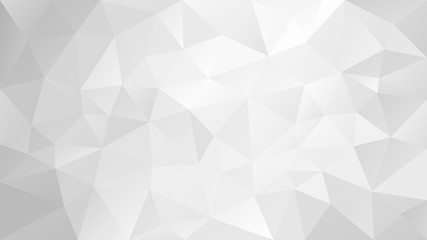 vector abstract irregular polygonal background - triangle low poly pattern - very light soft grayscale - white and gray
