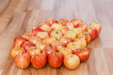 Vintage red-yellow apples