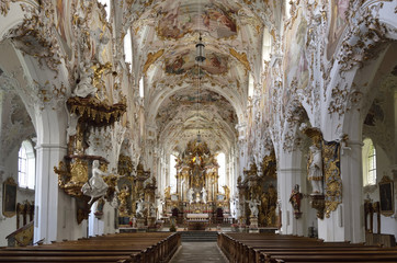 Langhaus der Klosterkirche Rottenbuch