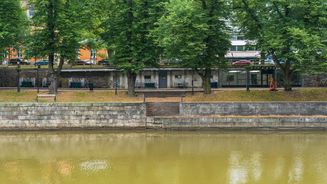 River view in Turku, Finland.