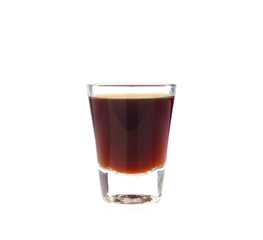 Coffee glass on white background.