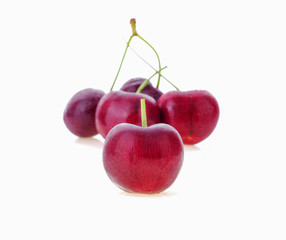 Cherry on a white background.