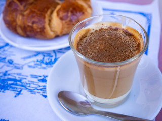 Cortado - Spanish coffee with milk in the Cup