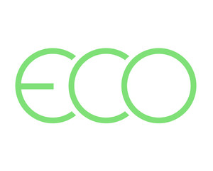 Logo eco green vector 