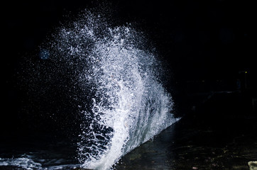 Splashing wave on the Black sea. © lindama