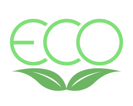 Logo eco green vector 