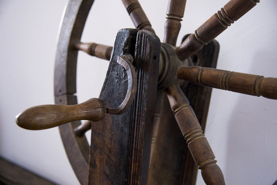 Old Fashioned manual wool spinning wheel