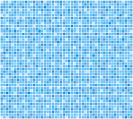 Blue tile bathroom or pool mosaic background, stock vector illustration