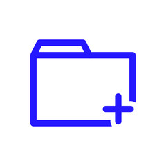 Fototapeta premium Folder plus vector icon isolated on background. Trendy sweet symbol. Logo illustration