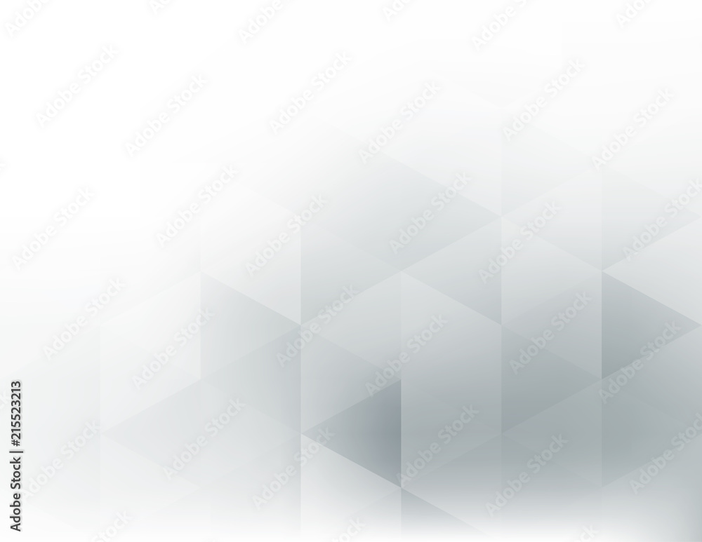 Poster Abstract soft background with gray triangles on a white. Black-and-white vector graphic pattern