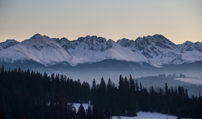 Tatry po zachodzie słońca  © piszczke